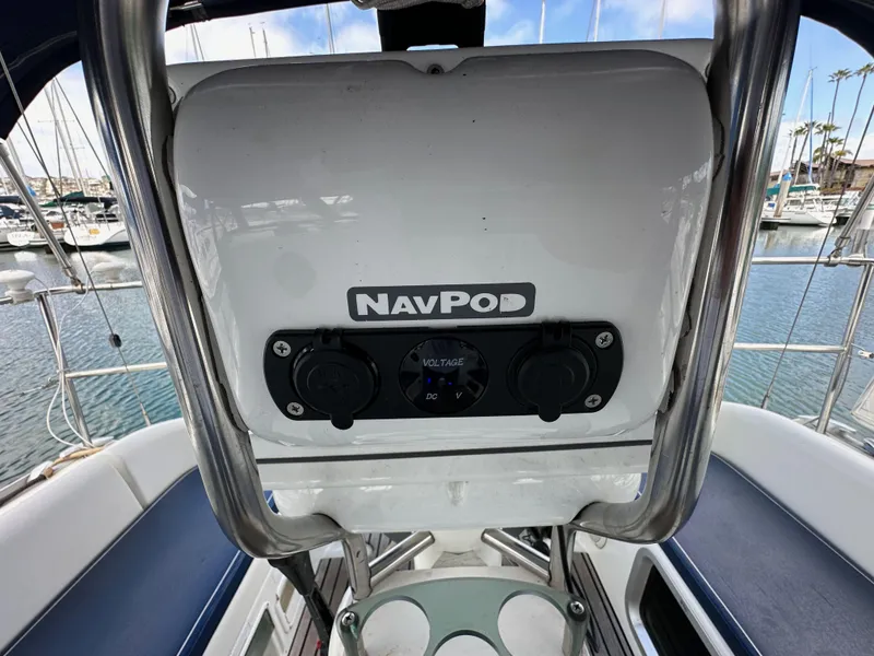 Slide: The Image of NavPod control panel on 2003 Jeanneau Sun Odyssey 32 sailboat, docked at marina. - 36