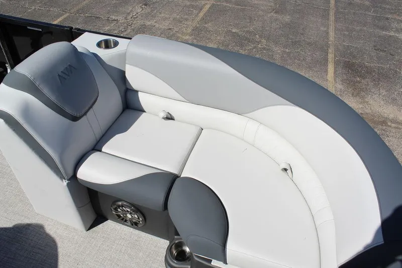 Slide: The Image of Luxurious seating on 2025 Avalon LSZ 2185 Quad Lounge Shift boat. - 11