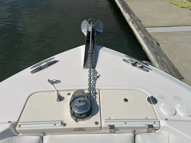 Slide: The Image of Bow of 2007 Grady-White Tournament 275 with anchor and chain at dock. - 15