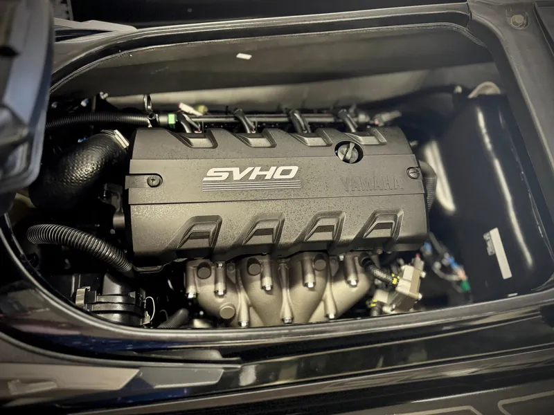 Slide: The Image of 2021 Yamaha WaveRunner FX Cruiser SVHO engine compartment, showcasing powerful SVHO engine. - 13