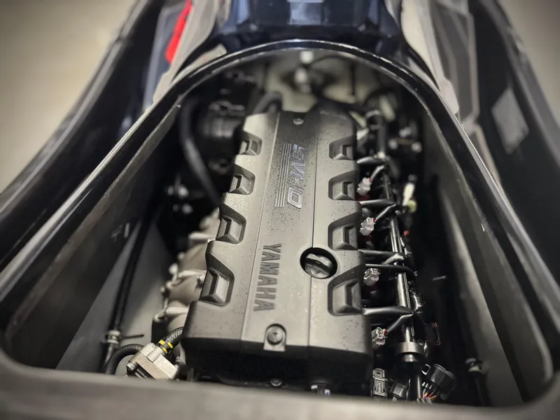 Slide: The Image of 2021 Yamaha WaveRunner FX Cruiser SVHO engine compartment, showcasing powerful marine engine components. - 14