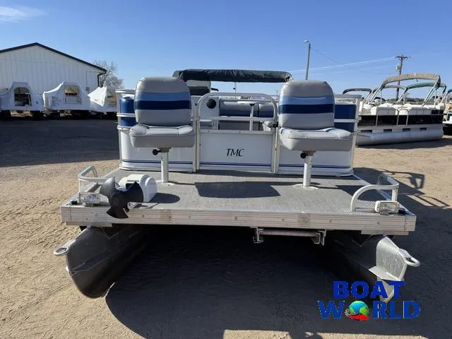 Slide: The Image of 2011 TMC 2200 SE Pontoon boat with dual seats, displayed at Boat World. - 37