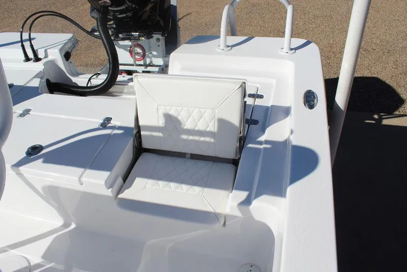Slide: The Image of 2025 Blazer 2220 Fisherman boat with white seating and sleek design. - 12