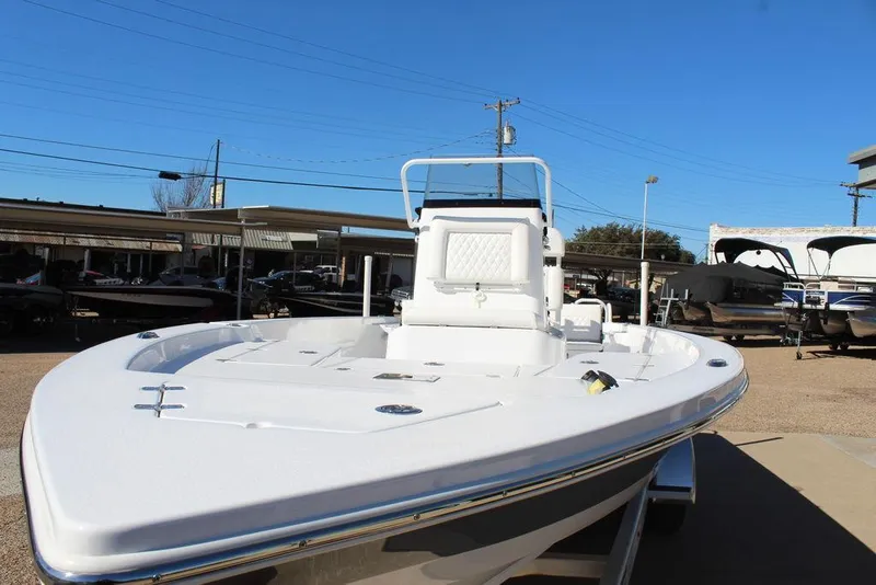 Slide: The Image of 2025 Blazer 2220 Fisherman boat with sleek white deck and modern design. - 9