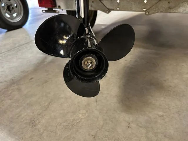 Slide: The Image of Propeller of 2021 XTREME BOATS River Skiff 15452 SS on concrete floor. - 11