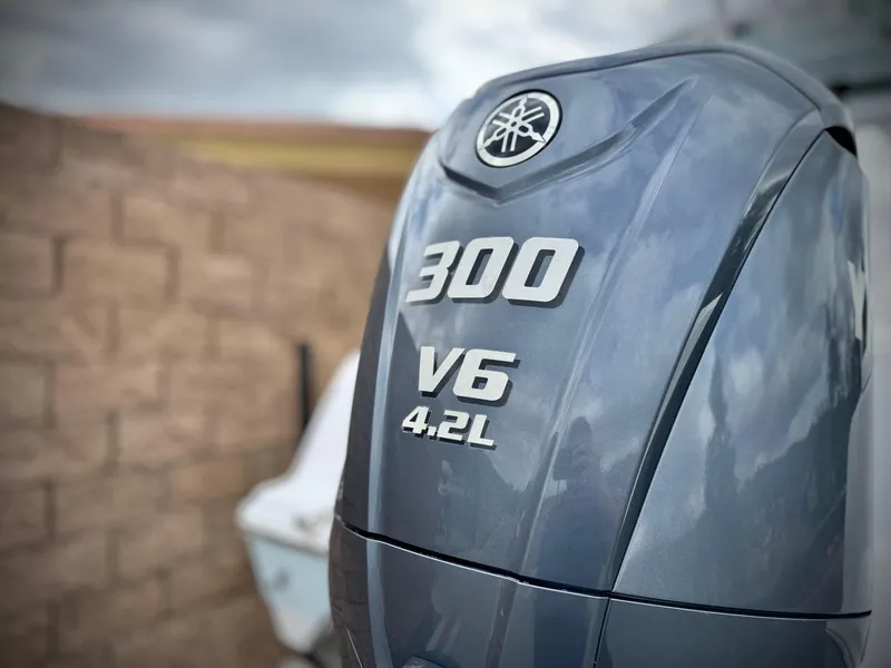 Slide: The Image of Yamaha 300 V6 4.2L outboard engine on Sportsman Heritage 241 Center Console, 2022 model. - 7