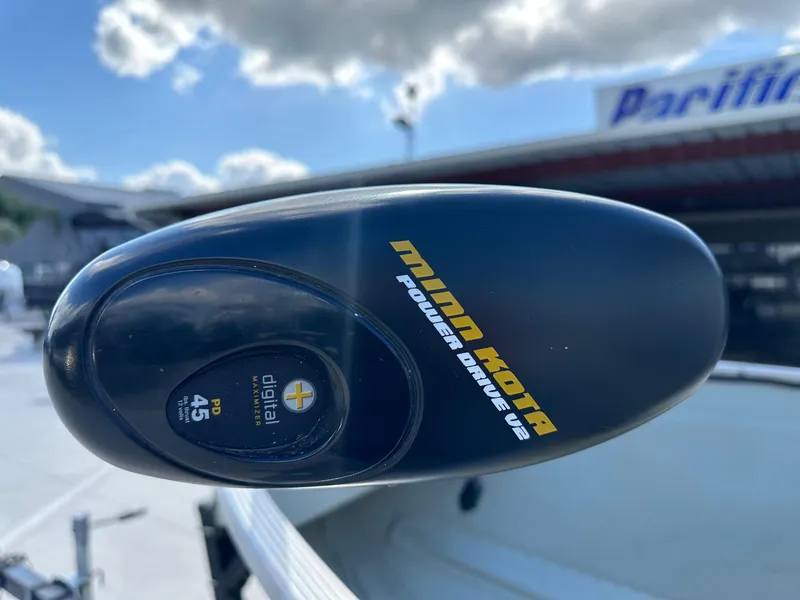 Slide: The Image of Minn Kota Power Drive V2 motor on 2003 Lowe 1467 Sea Nymph boat. - 7