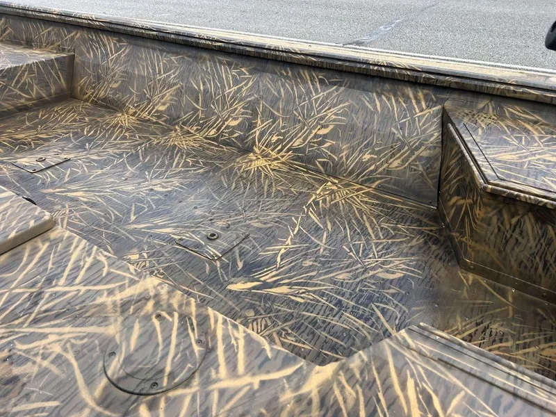 Slide: The Image of Camouflage interior of 2025 G3 16 dk boat with textured pattern. - 32