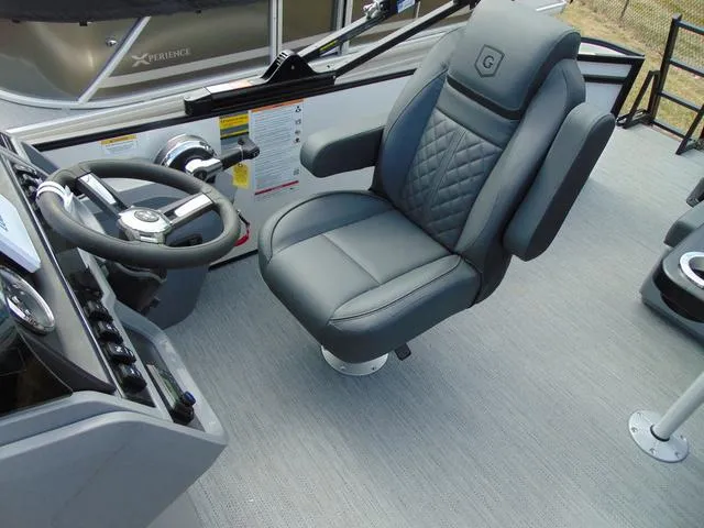 Slide: The Image of 2025 Godfrey Pontoons Sweetwater 2086 C captain's chair and steering console. - 8