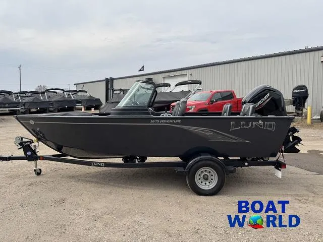 Slide: The Image of 2021 Lund 1675 Adventure Sport boat on trailer at Boat World dealership. - 40