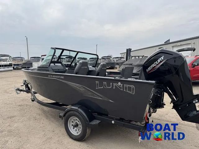 Slide: The Image of 2021 Lund 1675 Adventure Sport boat with Mercury engine on trailer at Boat World. - 42