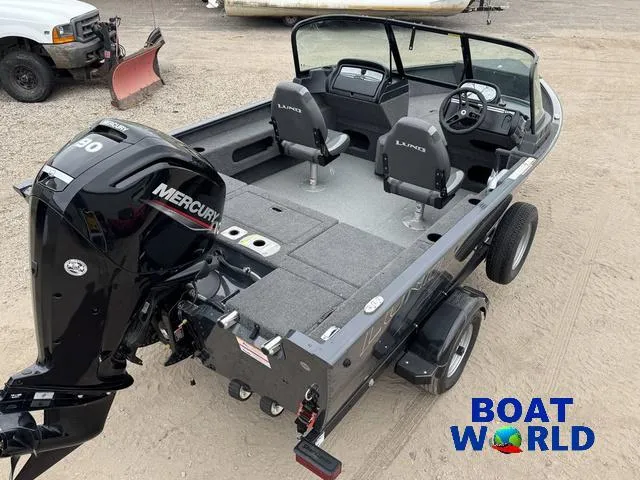 Slide: The Image of 2021 Lund 1675 Adventure Sport boat with Mercury engine, displayed at Boat World. - 5