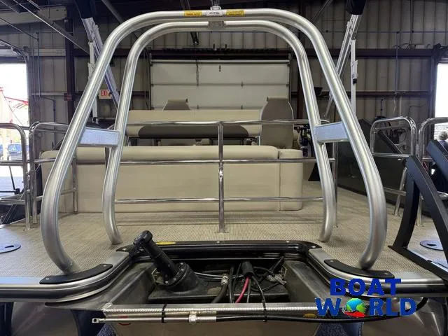 Slide: The Image of 2025 Bentley Pontoons Legacy 220 Swingback with Honda 4-Stroke EFI, showcased at Boat World. - 44