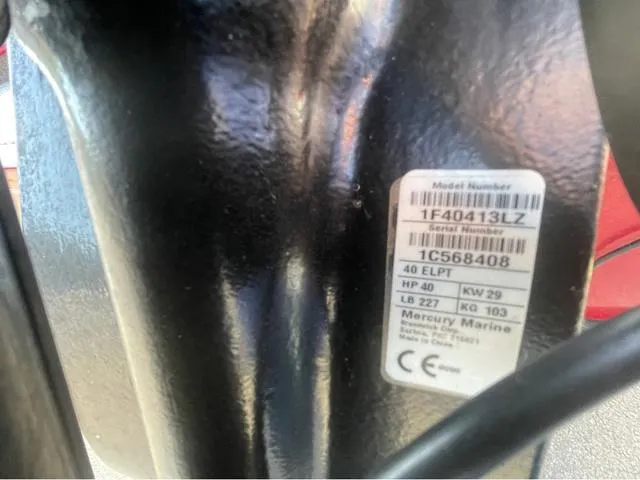 Slide: The Image of 2019 Tracker Super Guide™ V-16 SC engine label with model and serial numbers. - 17