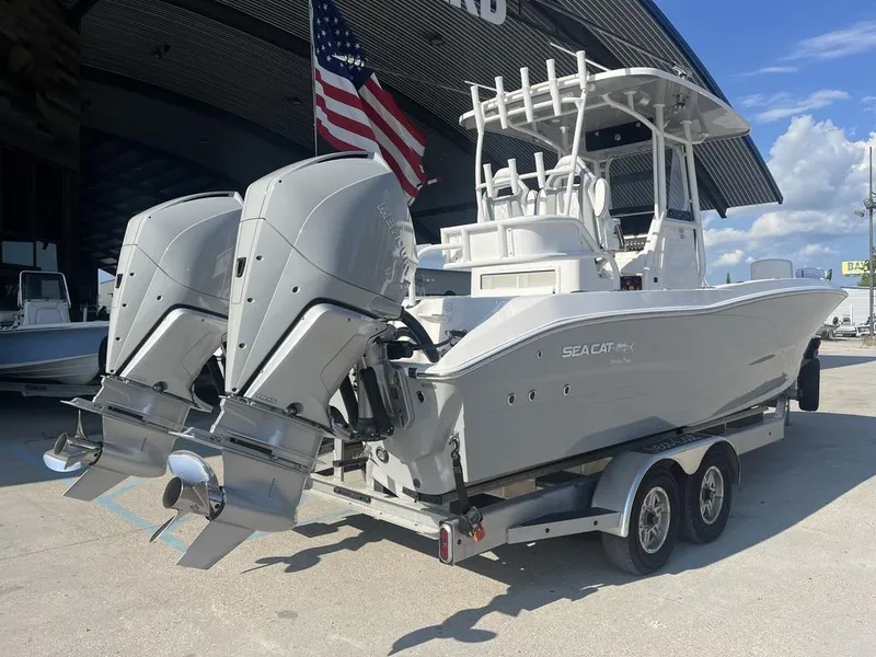 Slide: The Image of 2023 Sea Cat 262 Ultimate Edition boat on trailer at The Boat Yard. - 3