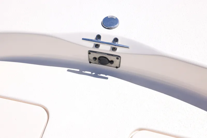 Slide: The Image of 2020 Carolina Skiff 192 JLS boat detail with cleat and fitting. - 12