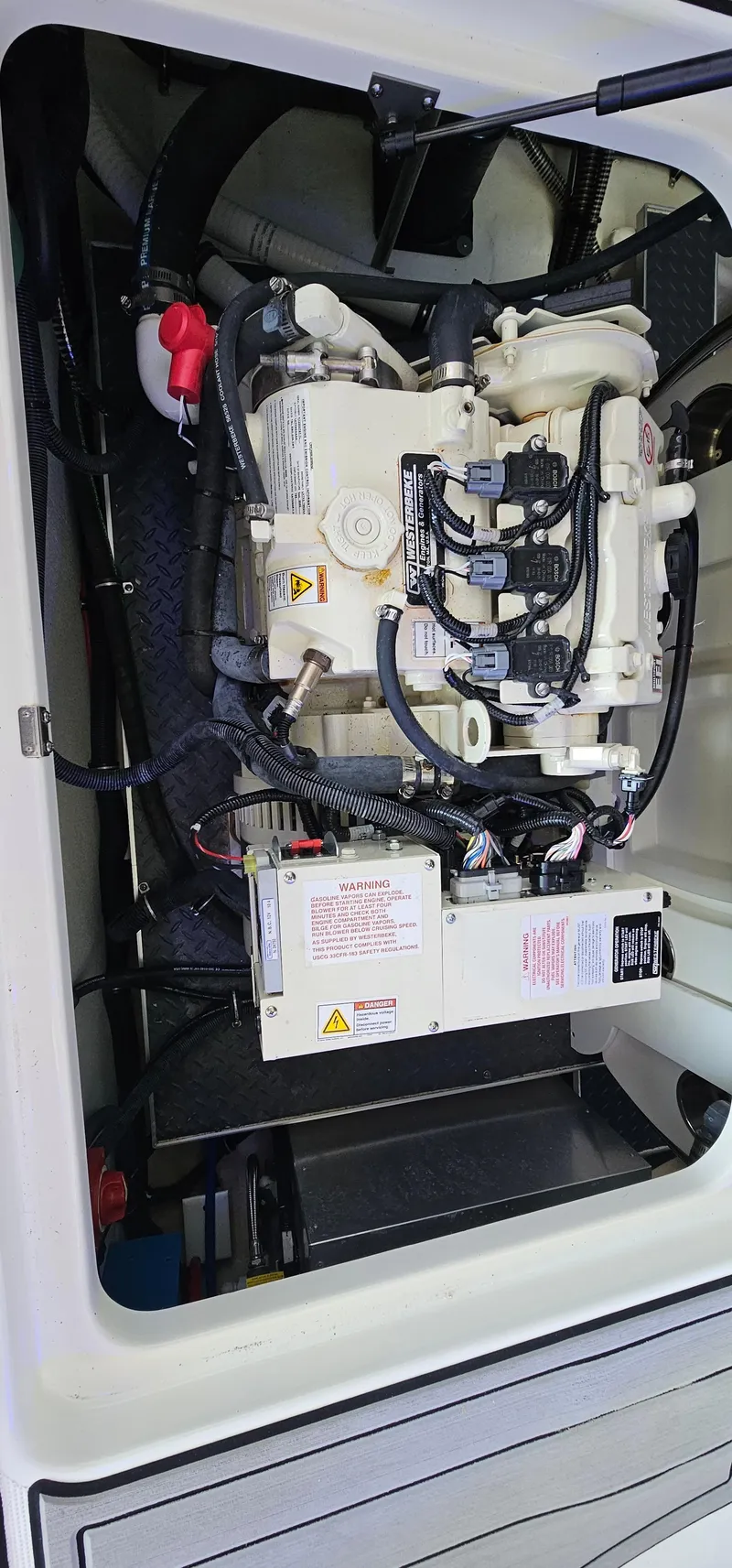 Slide: The Image of 2021 Formula 350 CBR engine compartment showcasing intricate mechanical components. - 37