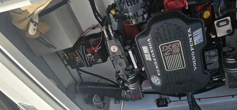 Slide: The Image of Engine compartment of a 2007 Chris-Craft Launch 22 with Volvo Penta components. - 20