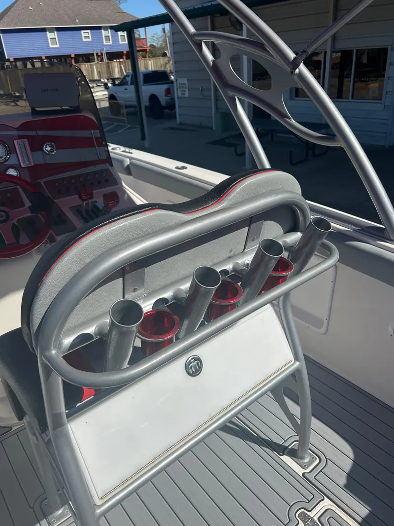 Slide: The Image of 2009 Concept 30 SD boat interior with rod holders and seating. - 29