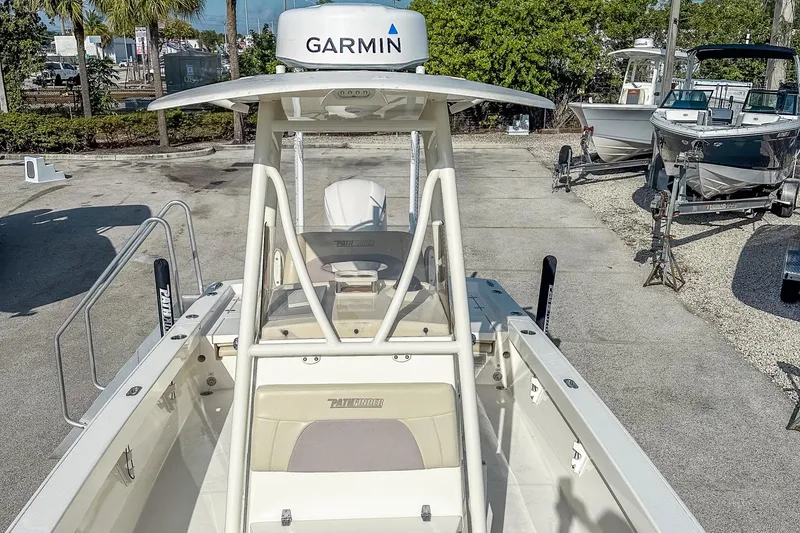 Slide: The Image of 2017 Pathfinder 2600 TRS boat with Garmin equipment, docked in a marina. - 25