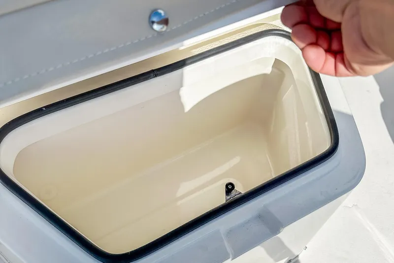 Slide: The Image of Open storage compartment on 2017 Pathfinder 2600 TRS boat. - 26