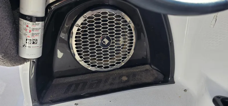 Slide: The Image of 2013 Malibu Wakesetter 23 MXZ boat speaker with protective grille. - 31