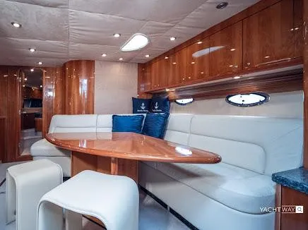 Slide: The Image of Luxurious interior of 2007 Sunseeker Predator 55 yacht with elegant seating and wooden finishes. - 13