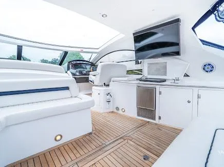 Slide: The Image of Luxurious interior of a 2007 Sunseeker Predator 55 yacht with modern amenities. - 21