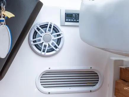 Slide: The Image of Interior of 2007 Sunseeker Predator 55 yacht with speaker and control panel. - 24