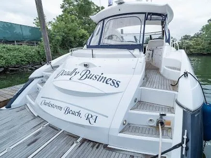 Slide: The Image of 2007 Sunseeker Predator 55 yacht docked at Charlestown Beach, RI. - 35