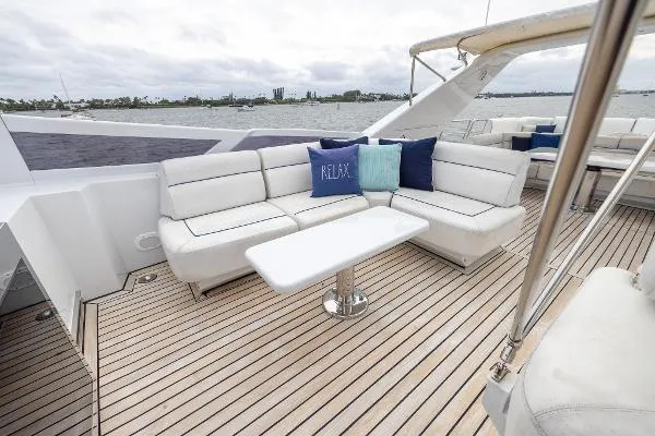 Slide: The Image of Luxurious seating area on 1999 Azimut 5 Stateroom VIP Edition yacht. - 14