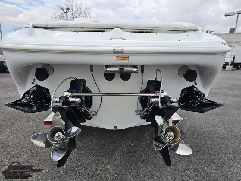Slide: The Image of Rear view of a 2003 Baja .38 Special boat with dual propellers. - 32
