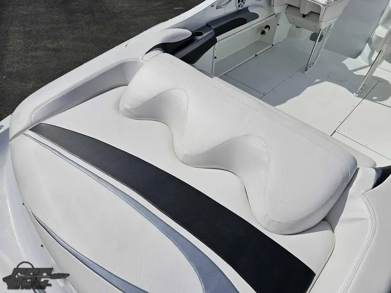 Slide: The Image of 2003 Baja .38 Special boat interior with white and black seating. - 37
