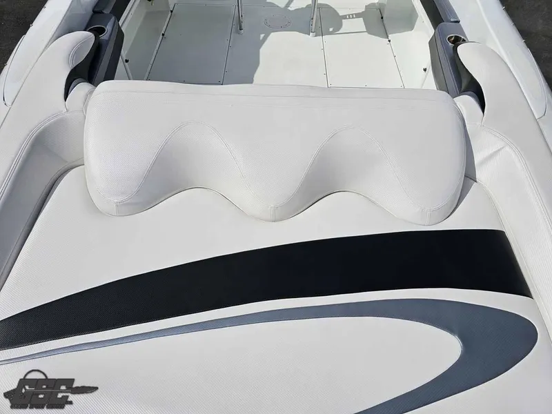 Slide: The Image of 2003 Baja .38 Special boat interior with white seating and sleek design. - 41