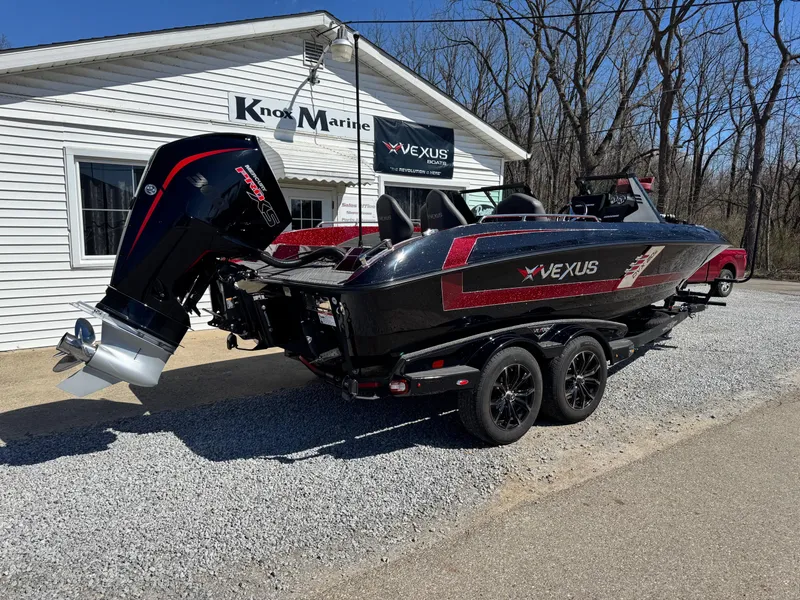 Slide: The Image of 2022 Vexus DVX20S boat with trailer parked outside Knox Marine dealership. - 3