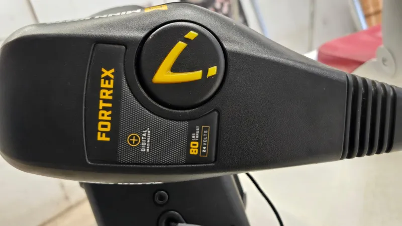 Slide: The Image of Close-up of Fortrex trolling motor on 2008 Mako Inshore 1801 boat. - 6