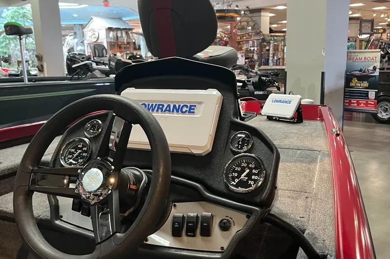 Slide: The Image of Cockpit of 2025 Ranger RT178 boat with Lowrance electronics and gauges. - 5