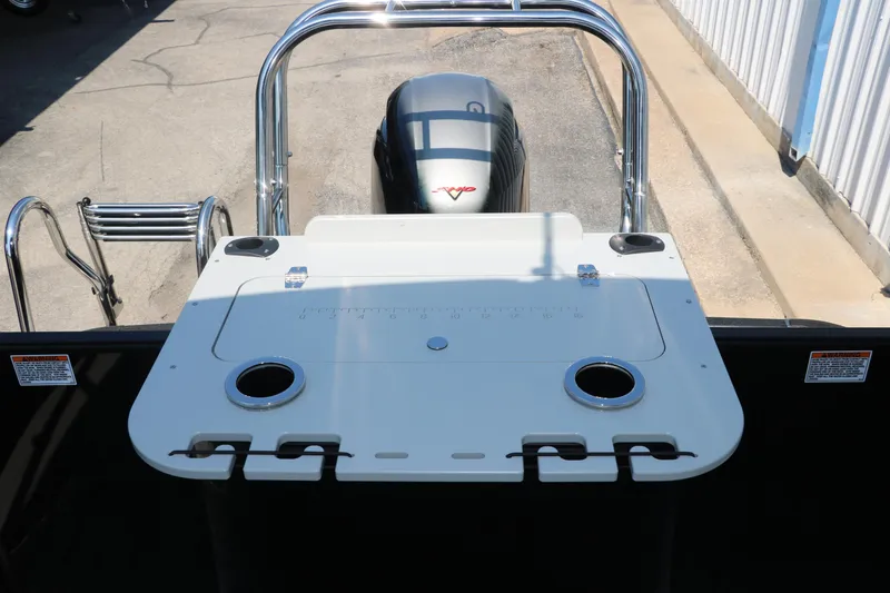 Slide: The Image of 2025 Sylvan Mirage X3 Party Fish boat with motor and fishing platform. - 26