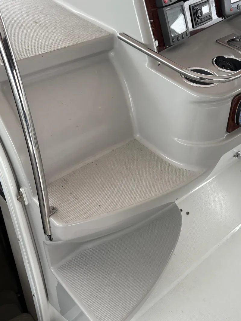 Slide: The Image of 2005 Formula 40pc boat interior stairs with stainless steel railing. - 11