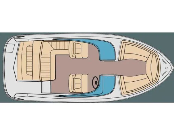 Slide: The Image of Top view layout of a 2007 Regal 2000 Bowrider boat interior design. - 15