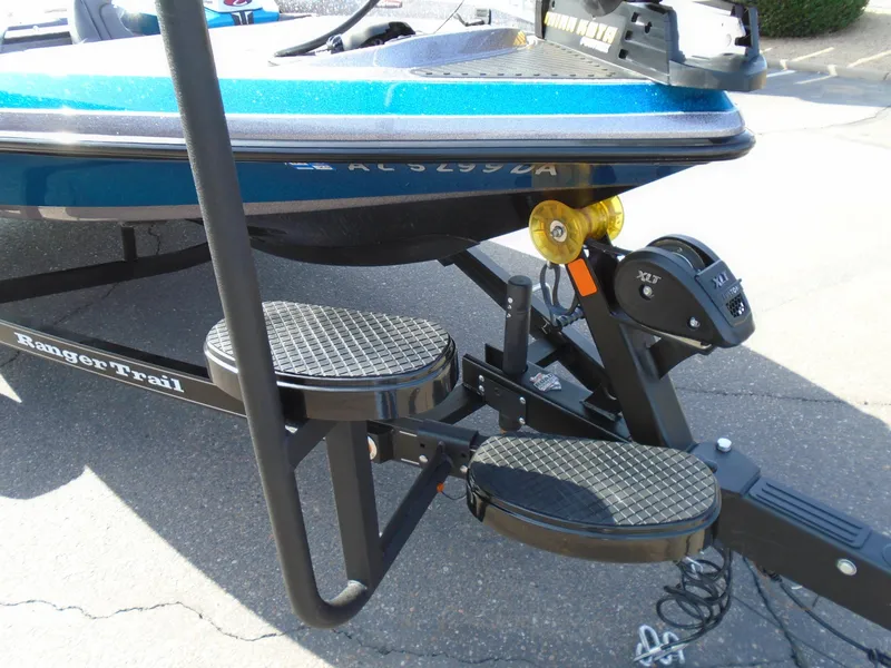 Slide: The Image of 2018 Ranger Z518 Comanche boat trailer with steps and winch system. - 8