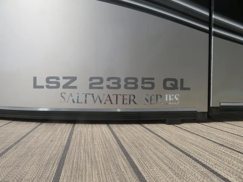 Slide: The Image of 2025 Avalon LSZ Quad Lounger Saltwater Series, model LSZ 2385 QL, close-up view. - 10