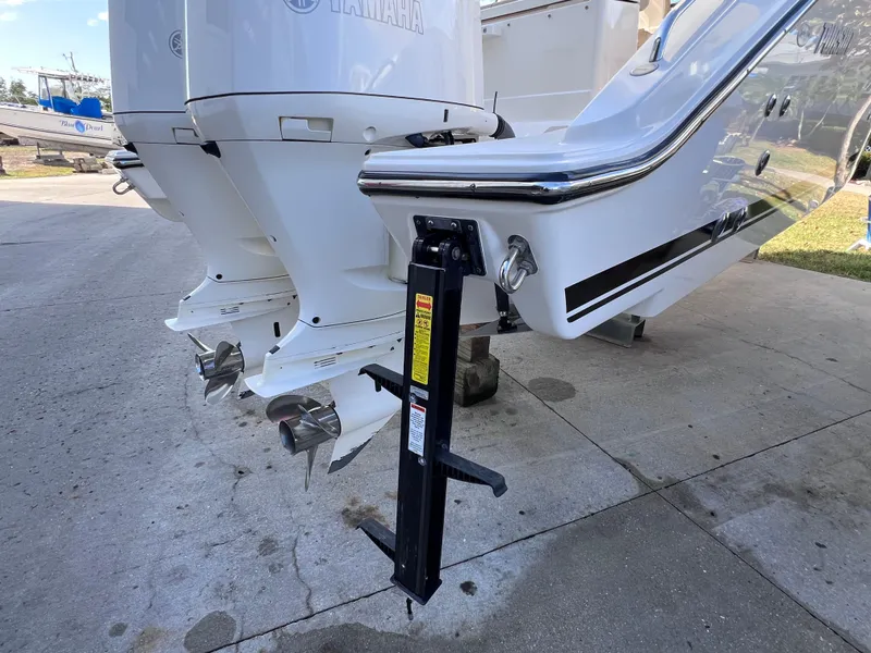 Slide: The Image of 2016 Pursuit DC 295 boat with twin Yamaha 300 engines, clean condition. - 19