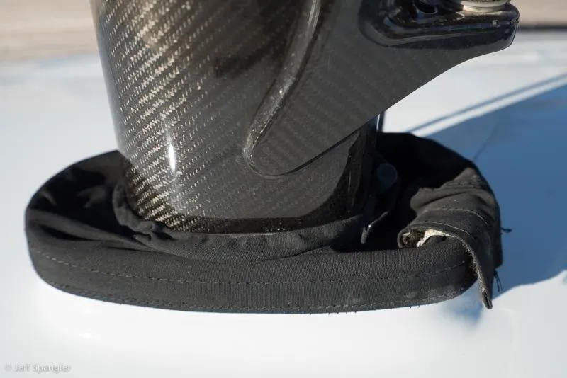 Slide: The Image of Carbon fiber mast base on 2006 Maxi Dolphin CrossCurrent 33 sailboat. - 45