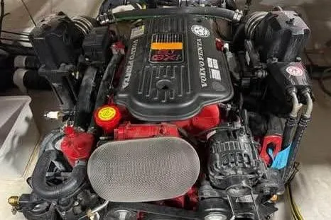 Slide: The Image of 2007 Chaparral 276 SSi boat engine, featuring a Volvo Penta motor. - 28