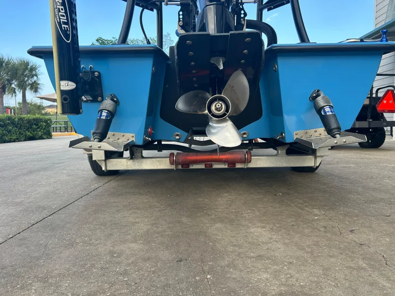 Slide: The Image of 2019 East Cape Fury boat stern with propeller and hydraulic components. - 10