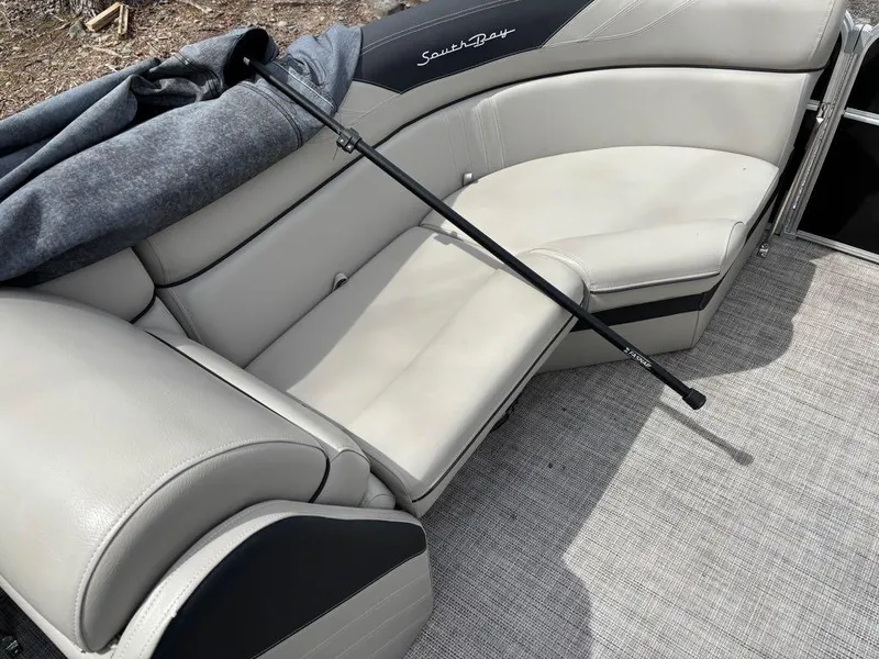 Slide: The Image of Luxurious seating on 2021 South Bay 200 Series S222CR pontoon boat. - 4