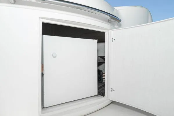 Slide: The Image of Open storage compartment on a 2007 Azimut 62 yacht. - 19