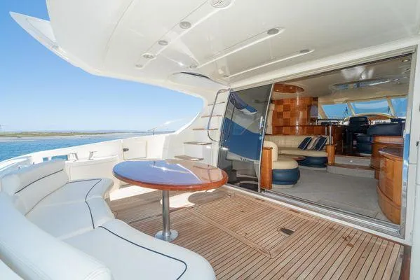 Slide: The Image of Luxurious 2007 Azimut 62 yacht with spacious deck and elegant interior. - 5