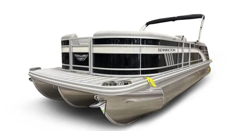Slide: The Image of 2025 Bennington 23LFB pontoon boat with sleek design and modern features. - 3